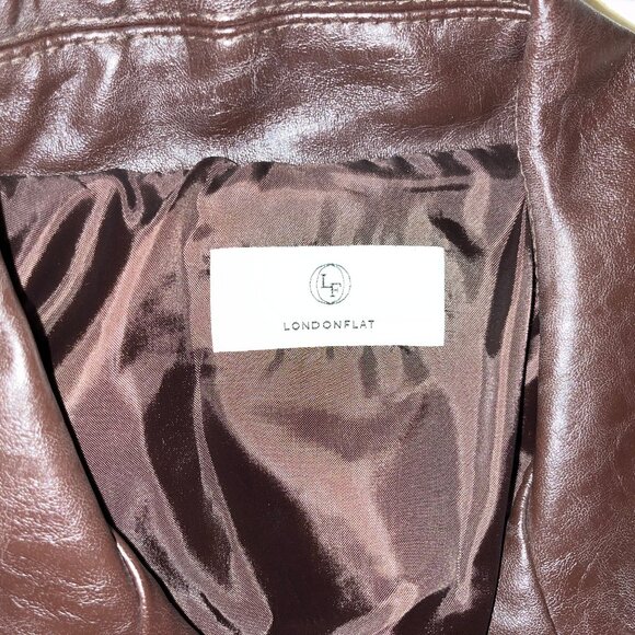 The Verlin Brown Faux Leather Jacket - Picture 4 of 7